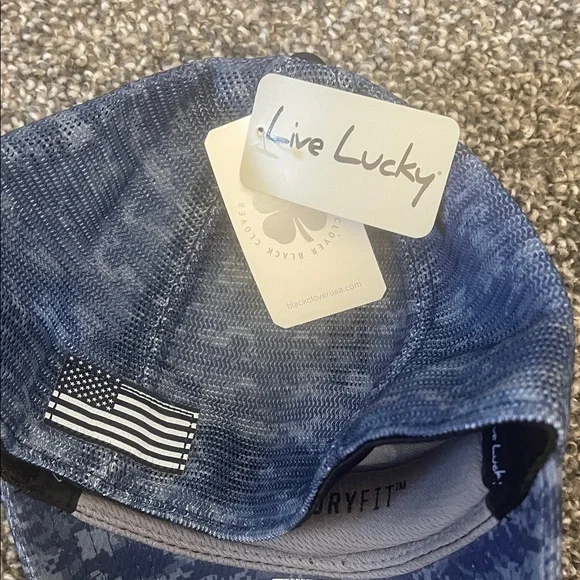 Black Clover Blue Camo Golf Cap Fitted XL New With Tags - Picture 4 of 6
